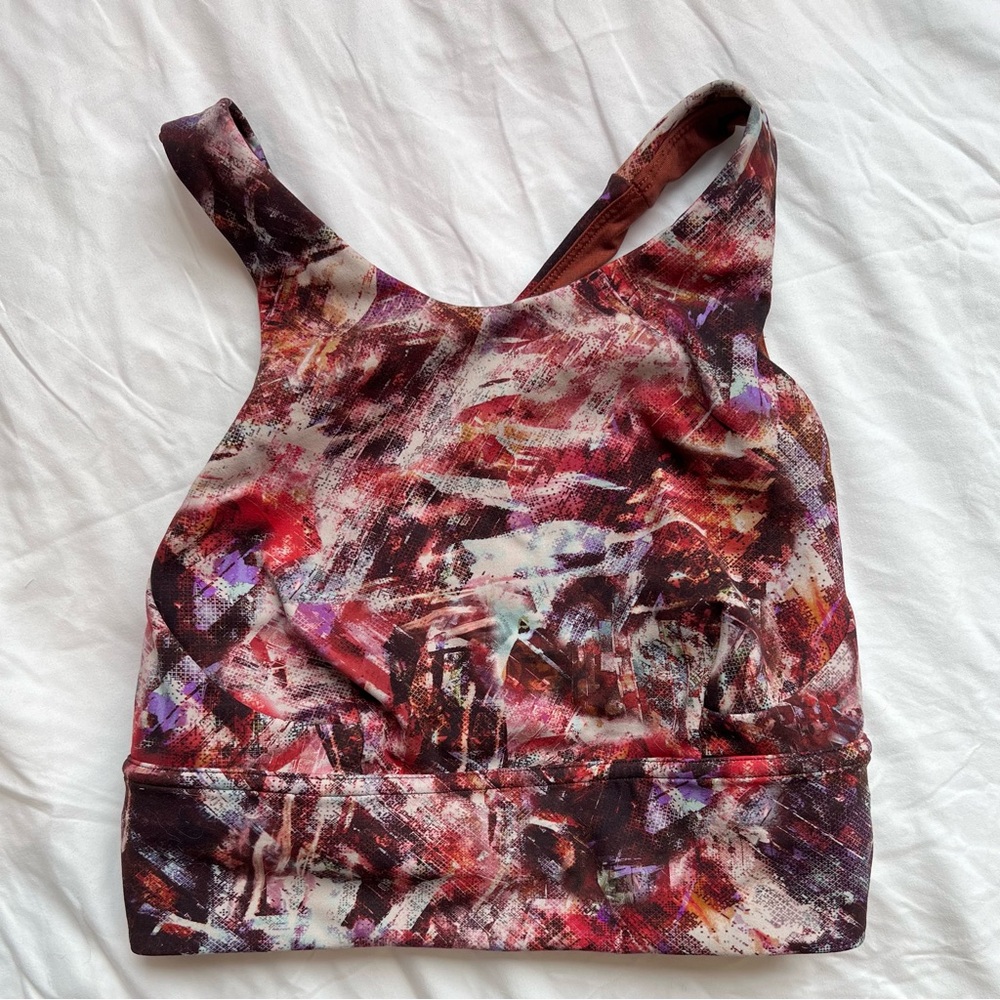 Lululemon Athletica Multicolor Abstract Tank Top size 4 no pads
